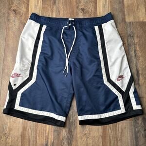 Vintage Nike Travis Scott Shorts Men 2XL Blue Athletic Basketball Training 5861‎